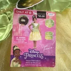 Disney | Costumes | Kids Princess Tiana Deluxe Light Up Halloween Costume  Dress | Poshmark